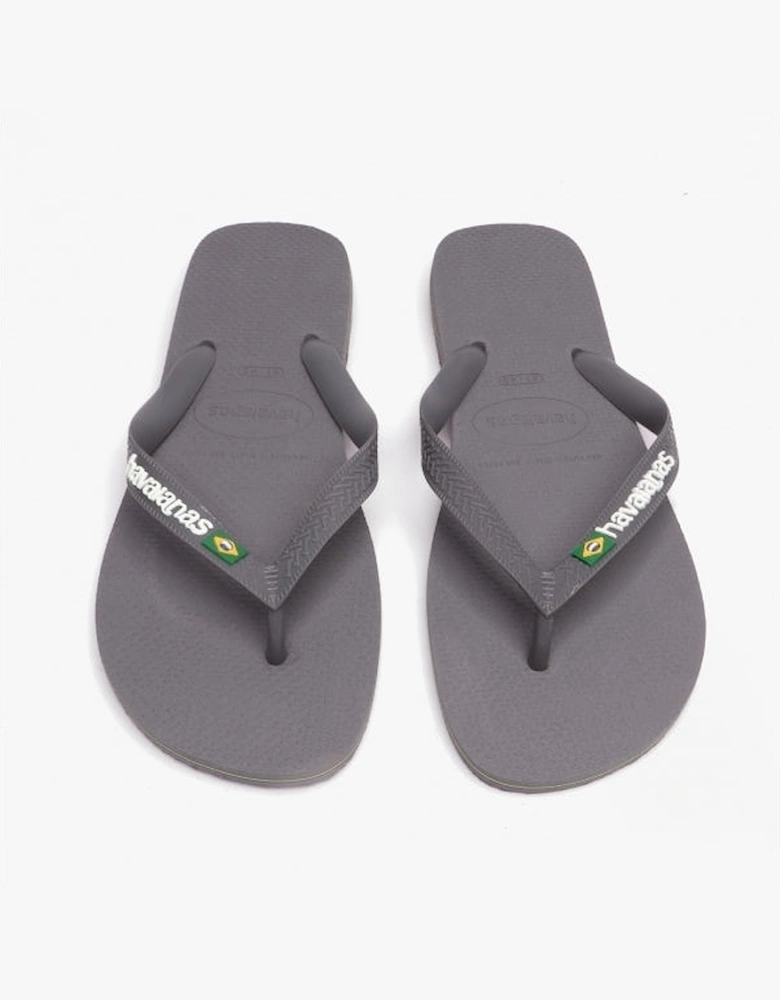 HAV BRASIL LOGO Unisex Flip-Flops Steel Grey