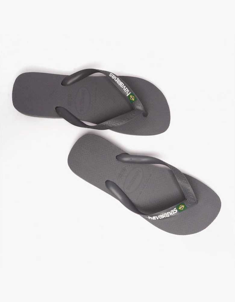 HAV BRASIL LOGO Unisex Flip-Flops Steel Grey