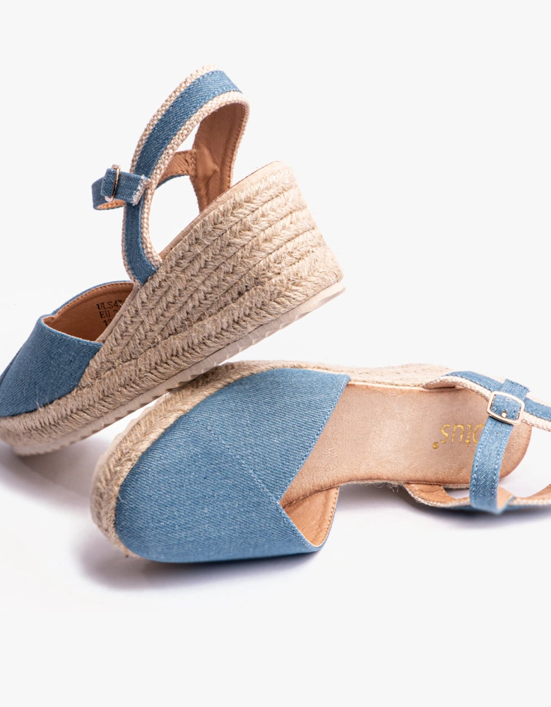 BRONYA Womens Sandals Denim