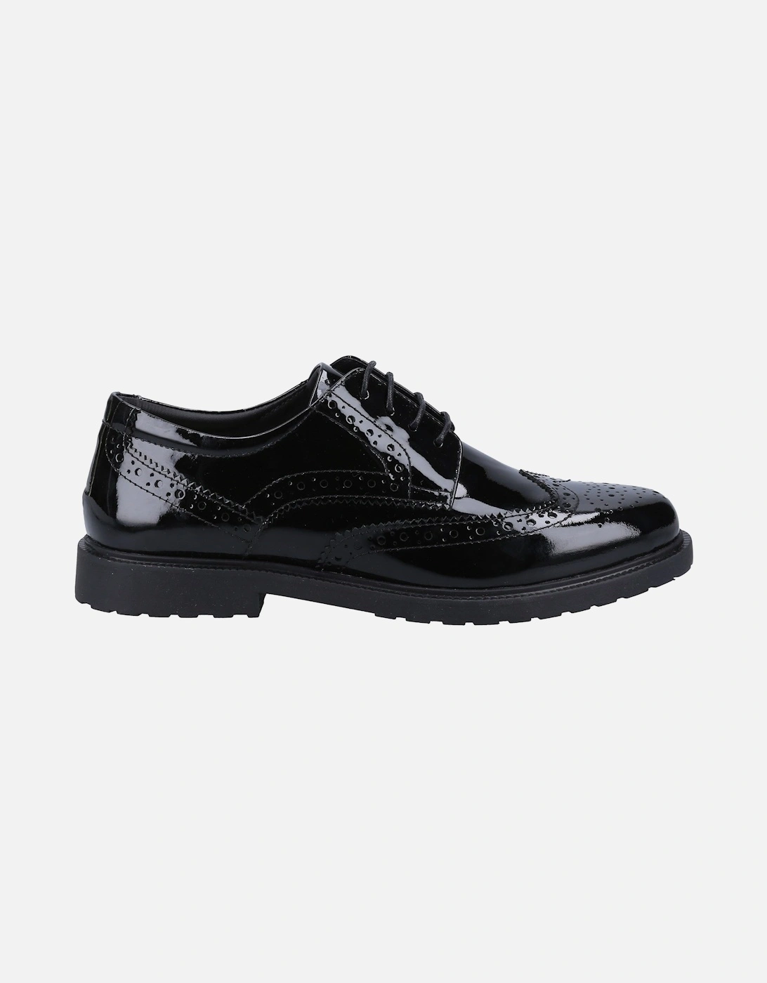 VERITY BROGUE Girls Shoes Black Patent