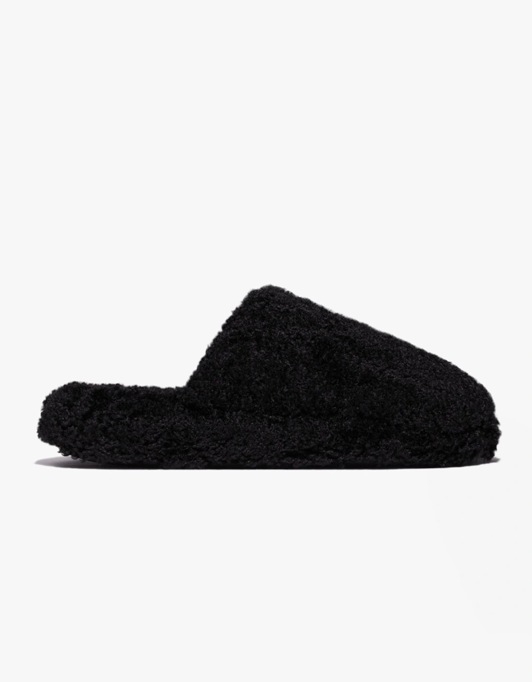 iQUSHION D-LUXE Womens Mule Slippers All Black, 6 of 5