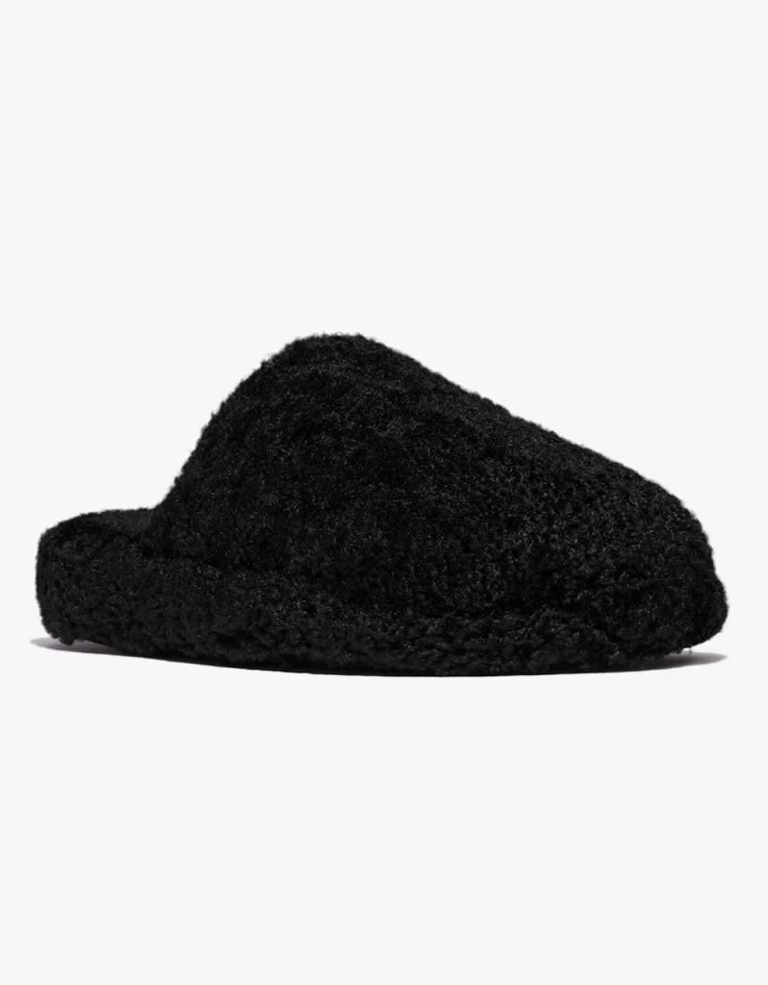 iQUSHION D-LUXE Womens Mule Slippers All Black