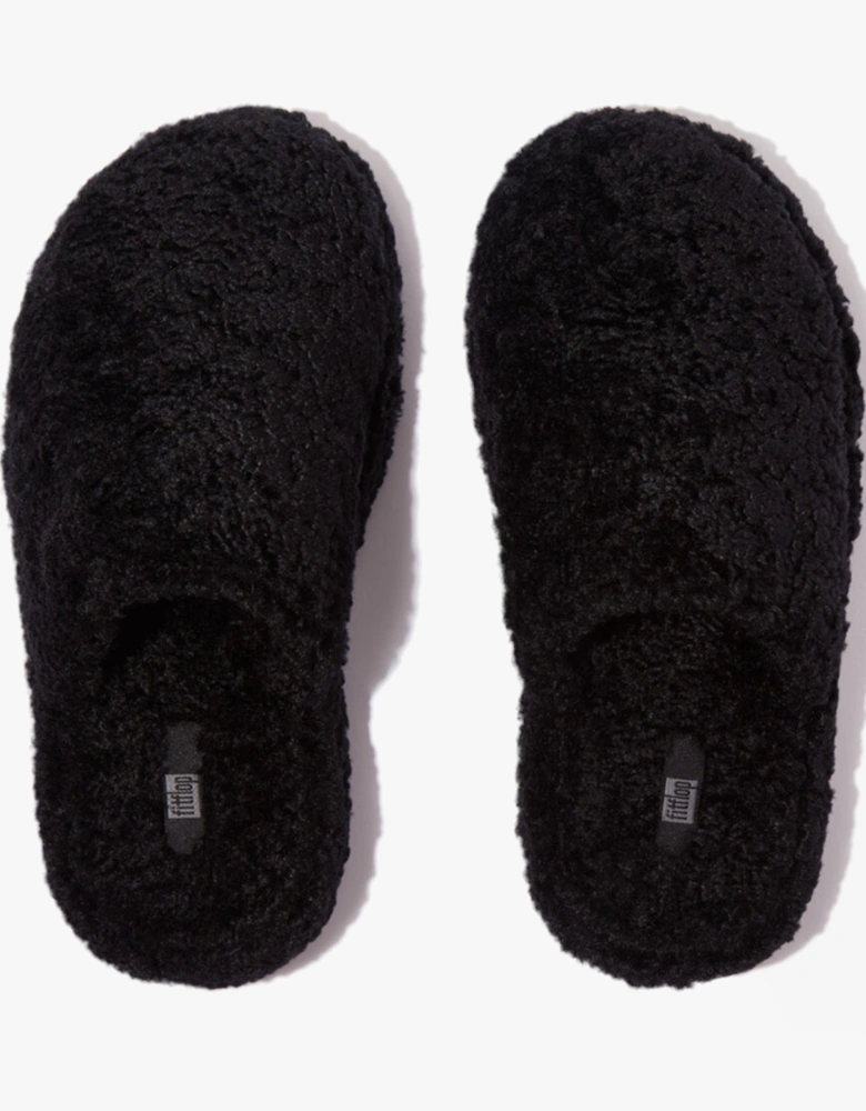 iQUSHION D-LUXE Womens Mule Slippers All Black