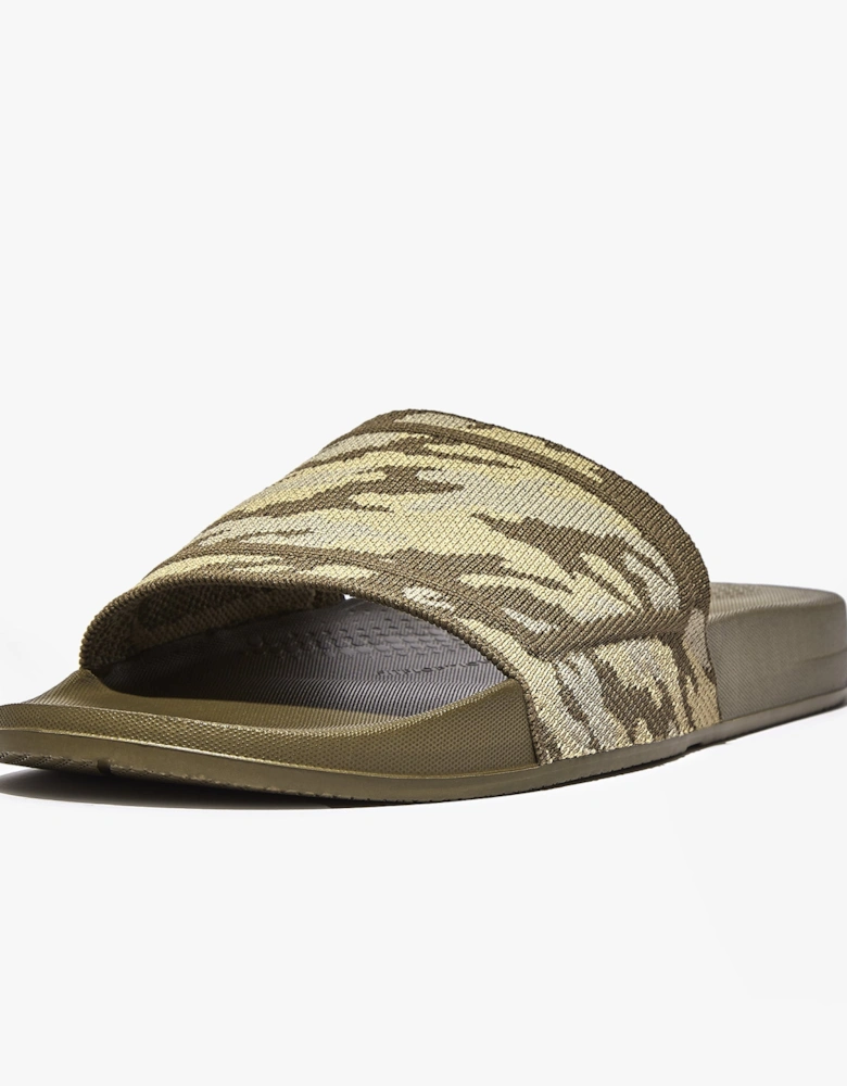 iQUSHION e01 CAMO KNIT POOL Mens Slides Mossy