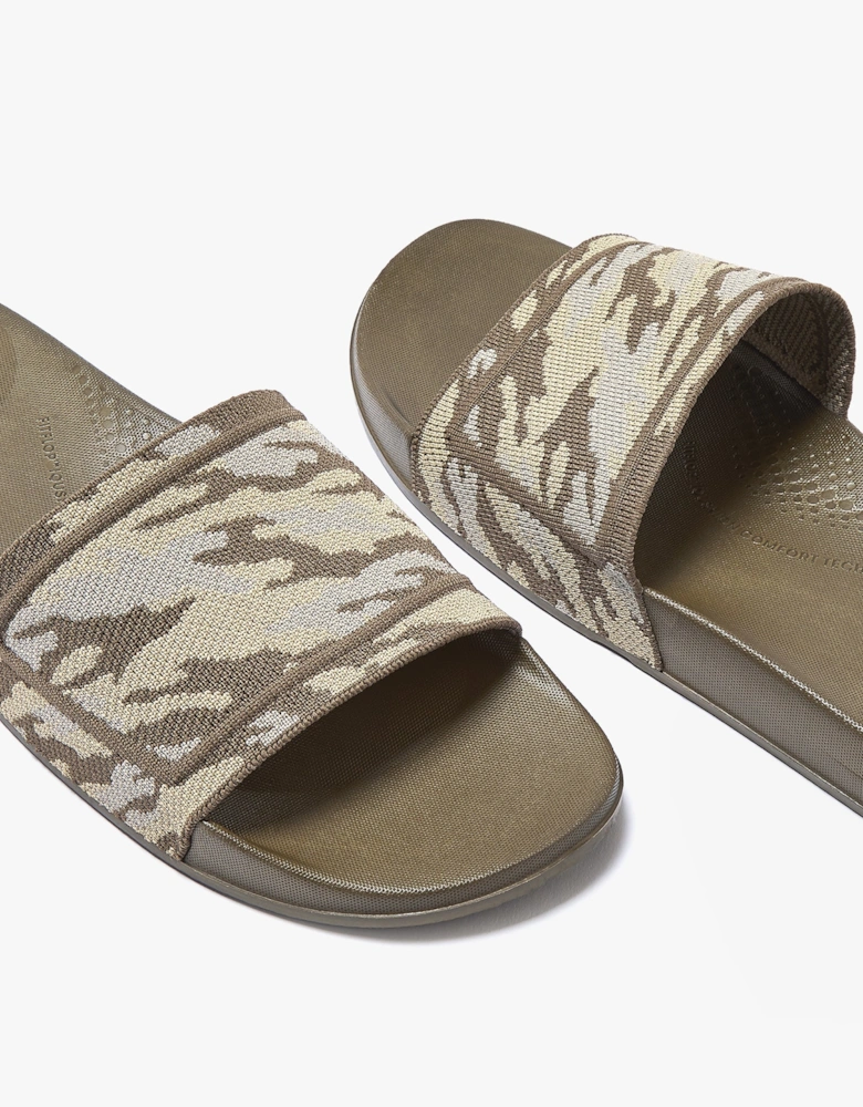 iQUSHION e01 CAMO KNIT POOL Mens Slides Mossy