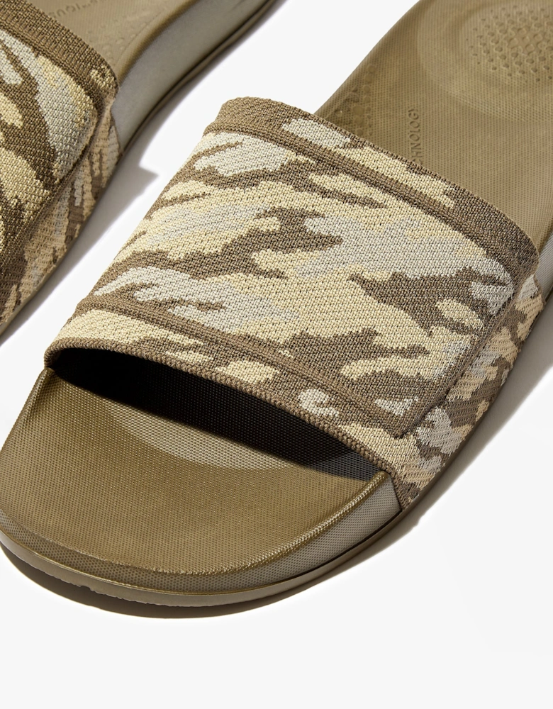 iQUSHION e01 CAMO KNIT POOL Mens Slides Mossy