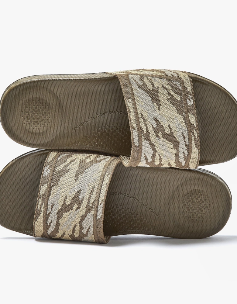 iQUSHION e01 CAMO KNIT POOL Mens Slides Mossy