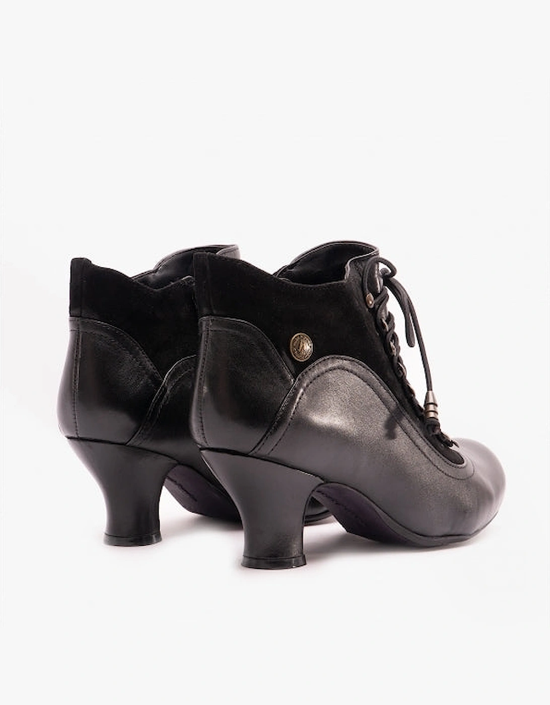 VIVIANNA Womens Leather Boots Black