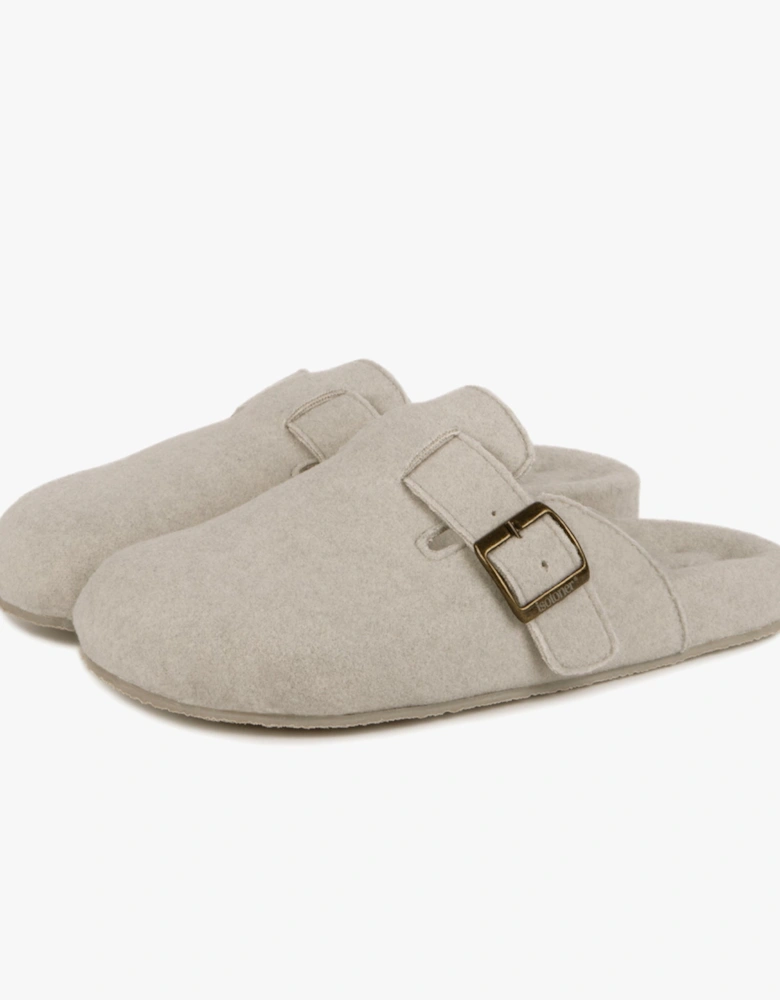 Isotoner FELT CLOG Womens Clog Mule Slippers Oatmeal