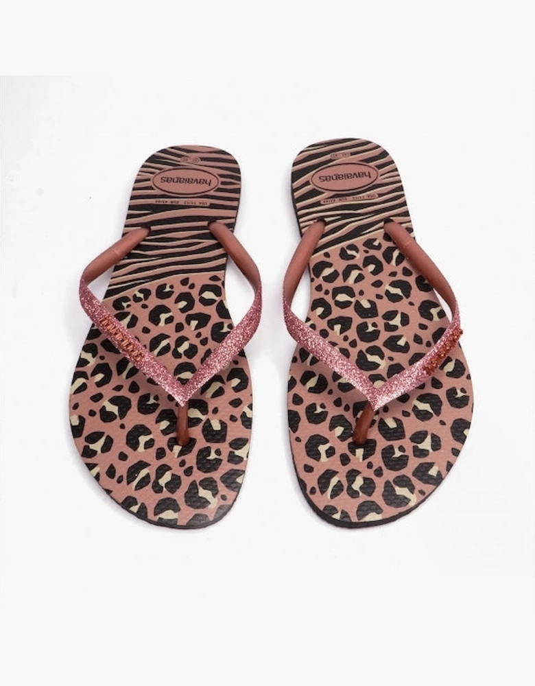 HAV SLIM ANIMALS MIX Womens Flip-Flops Black/Gold