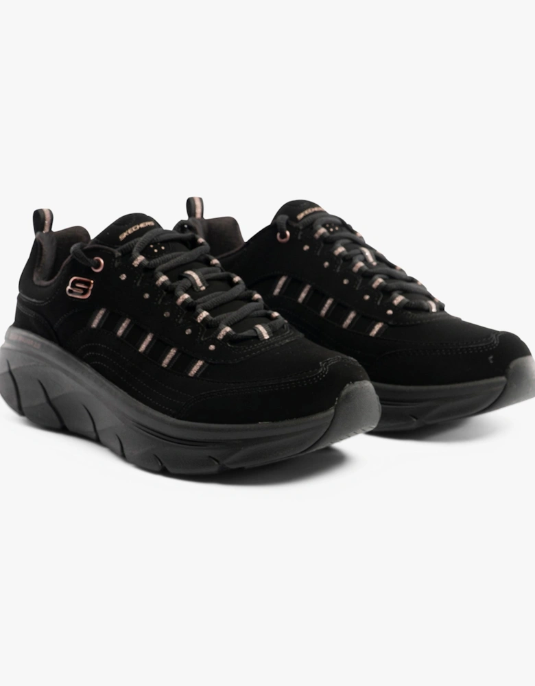 150106/BKRG D'LUX WALKER 2.0-GOLDEN STEP Womens Trainers Black/Rosegold