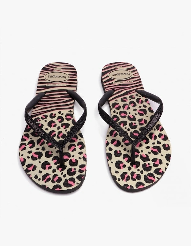 HAV SLIM ANIMALS MIX Womens Flip-Flops Black/Grey