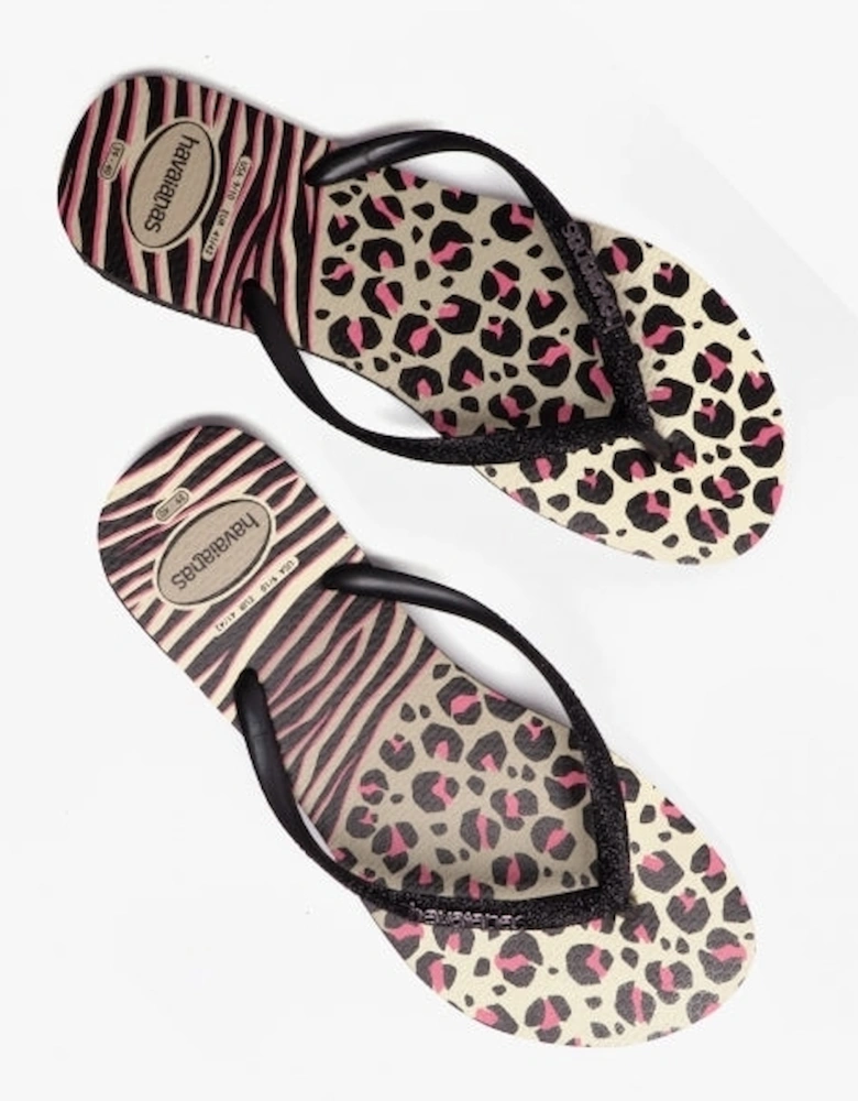 HAV SLIM ANIMALS MIX Womens Flip-Flops Black/Grey