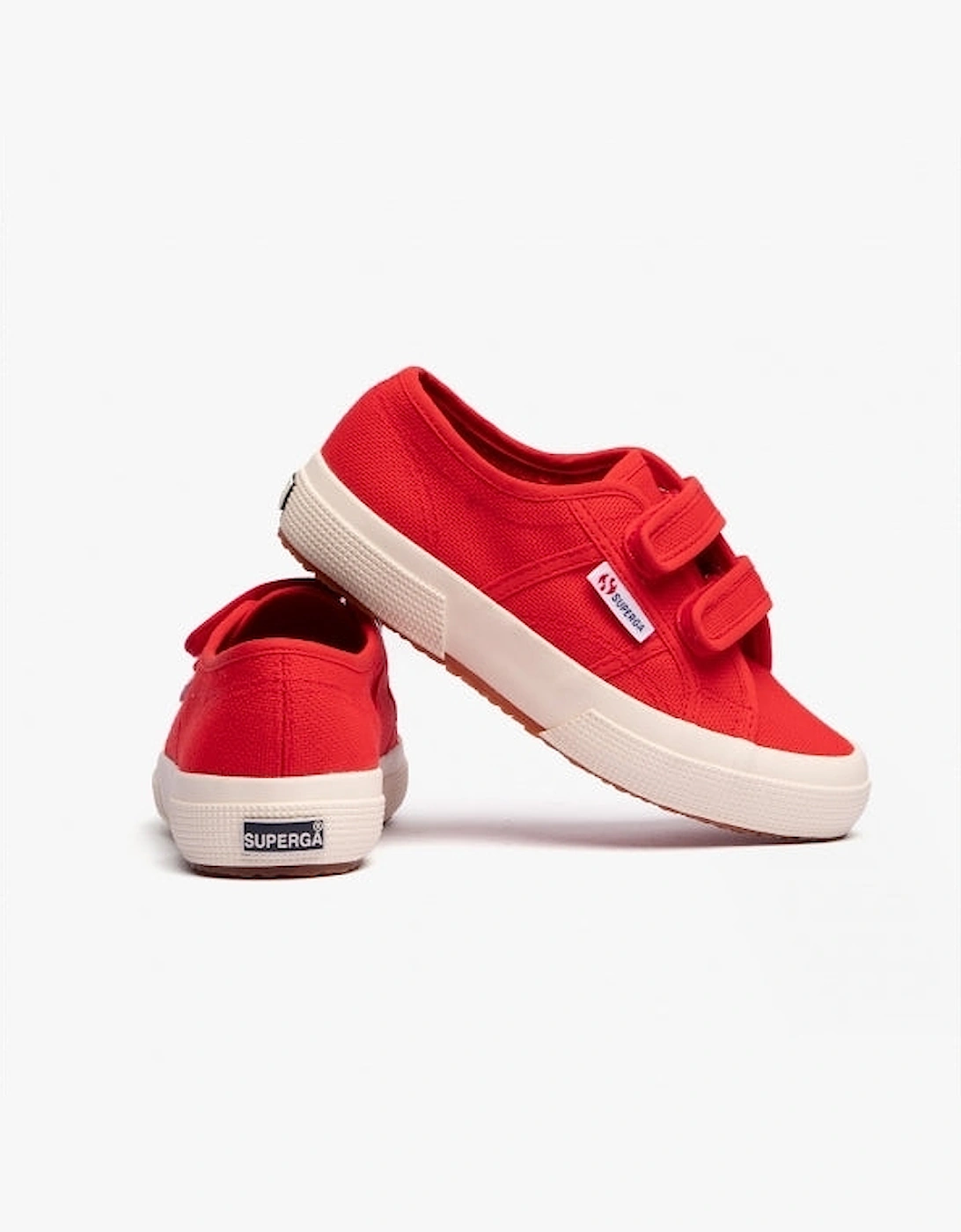 Superga 2750 JSTRAP CLASSIC Kids Canvas Trainers Red