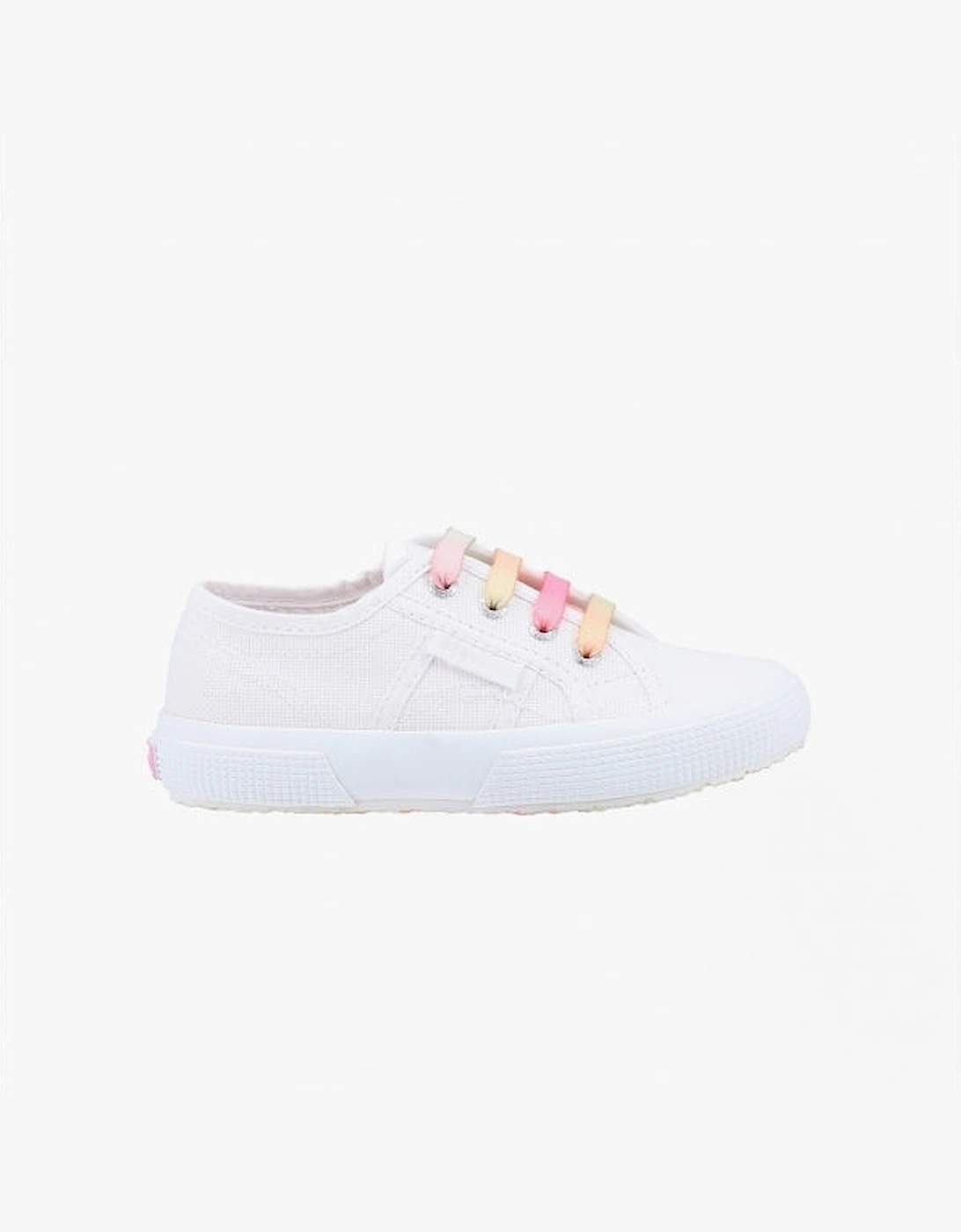 2750 KIDS SHADED Kids Canvas Trainers White/Candy Multicolour, 5 of 4