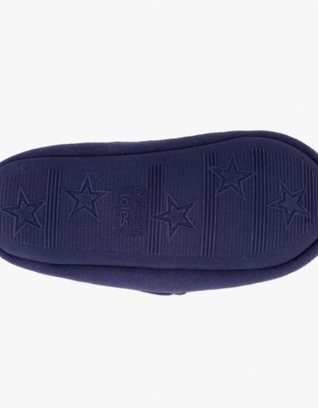 Isotoner MOLESKIN CHECK LINED Boys Moccasin Slippers Navy