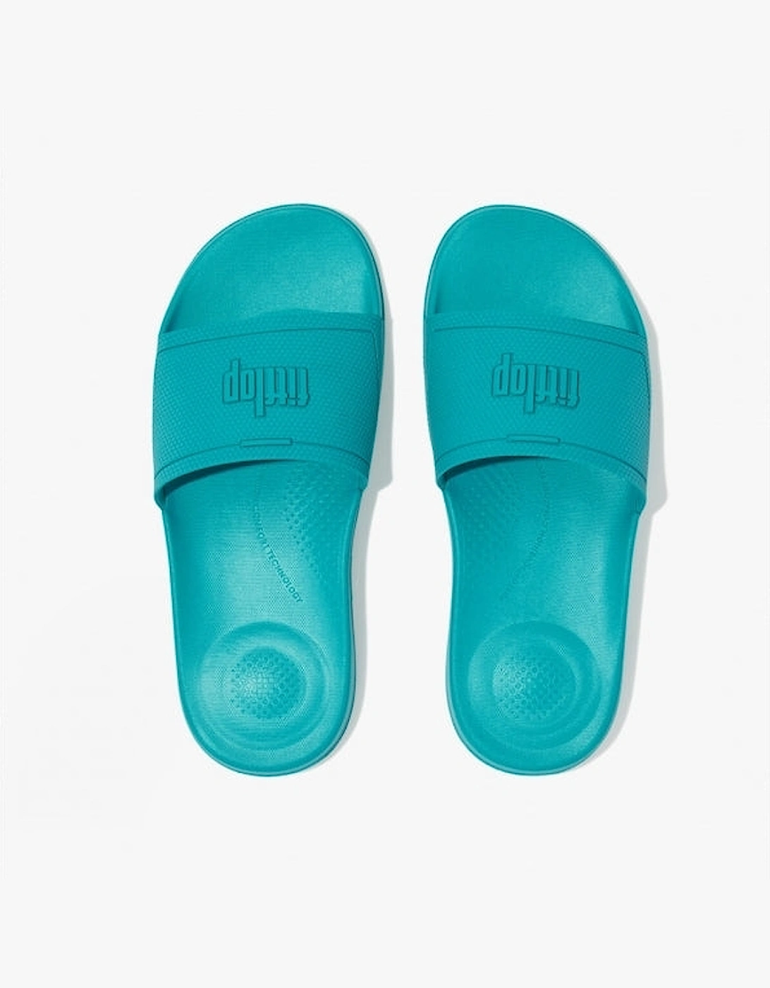 iQUSHION SLIDES Womens Rubber Sliders Tahiti Blue