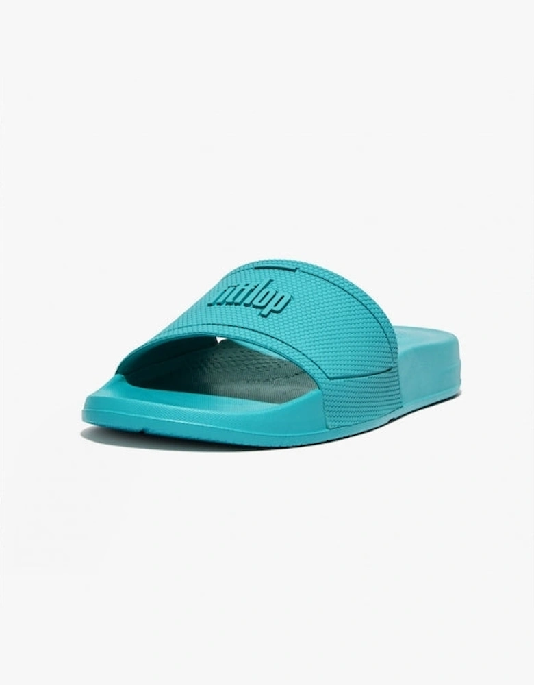 iQUSHION SLIDES Womens Rubber Sliders Tahiti Blue