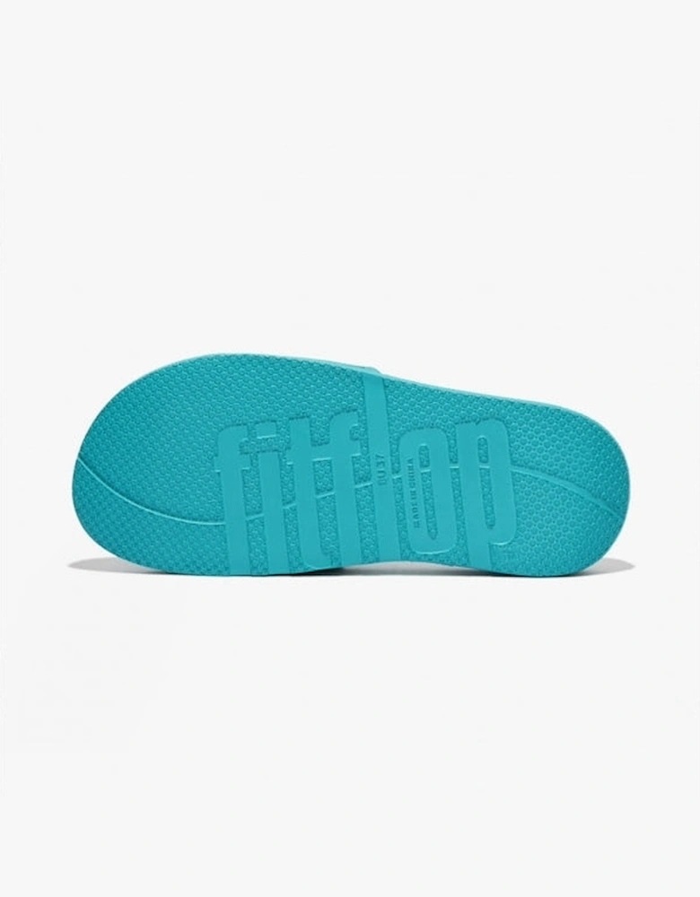 iQUSHION SLIDES Womens Rubber Sliders Tahiti Blue