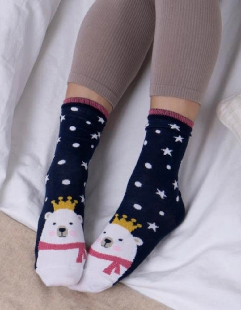 Isotoner NOVELTY ANKLE Womens Socks Polar Bear: One Size