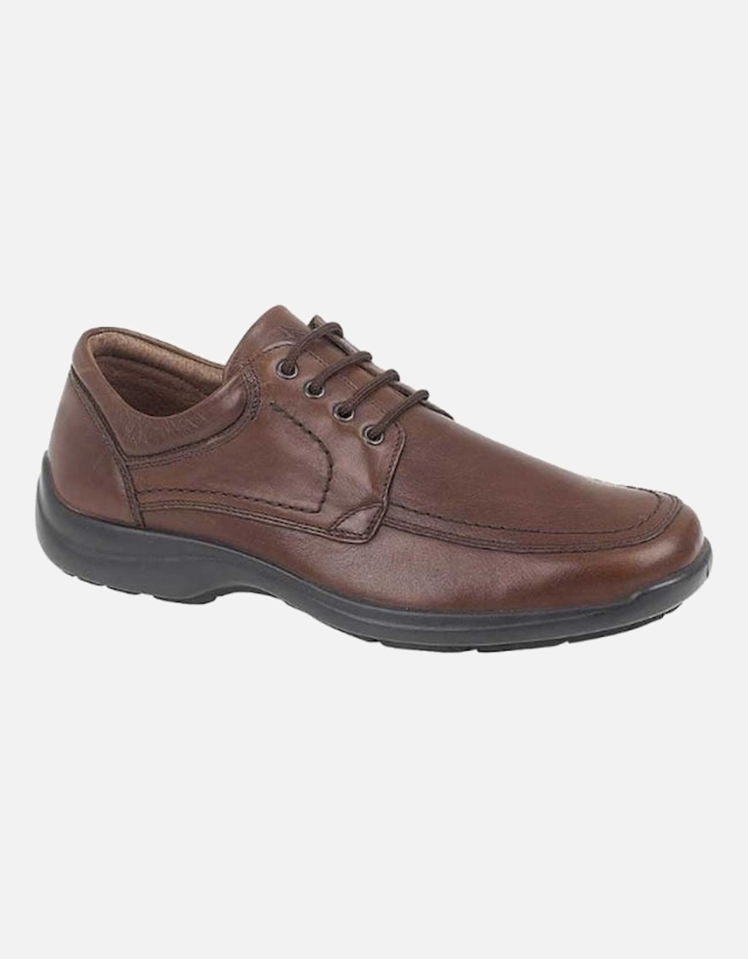 MILLER Mens Leather Apron Shoes Brown, 2 of 1