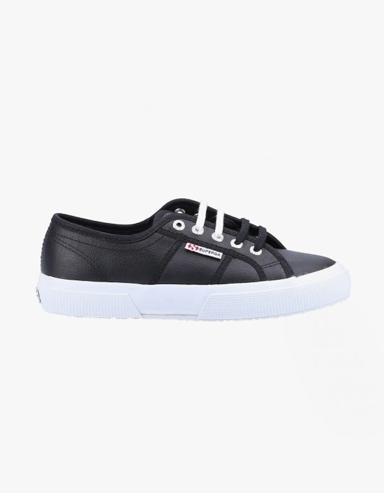 2750 TUMBLED Womens Leather Trainers Black/White