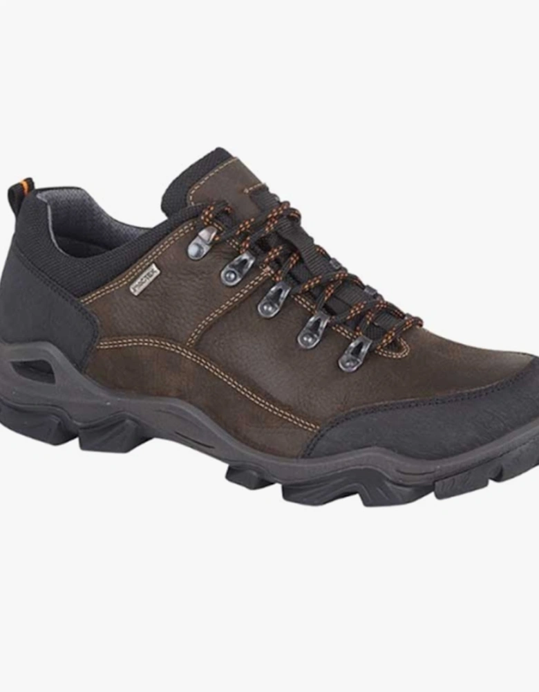 TERRAIN Mens Leather Trail Shoes Dark Brown