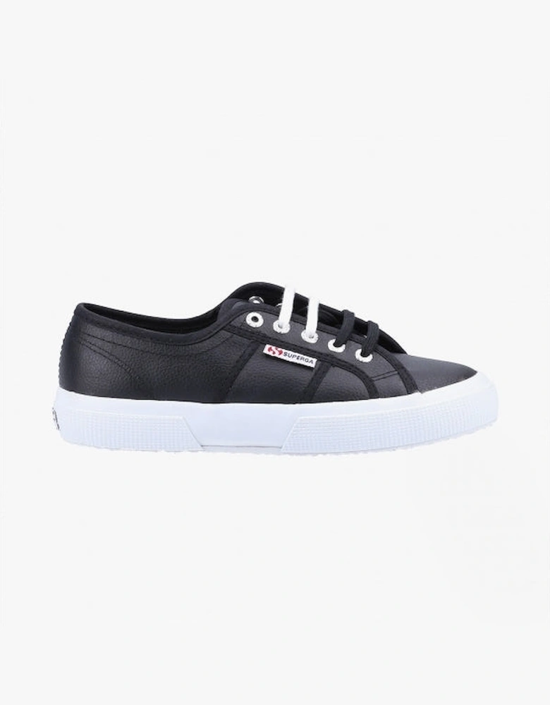 2750 TUMBLED Mens Leather Trainers Black/White