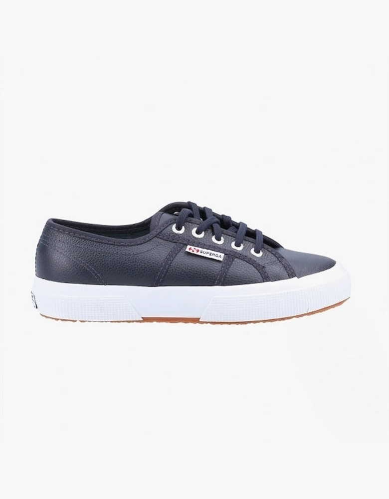 2750 TUMBLED Mens Leather Trainers Blue Navy