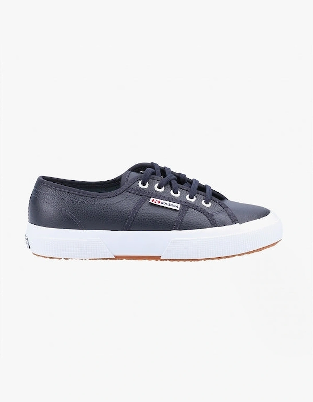 2750 TUMBLED Mens Leather Trainers Blue Navy, 5 of 4