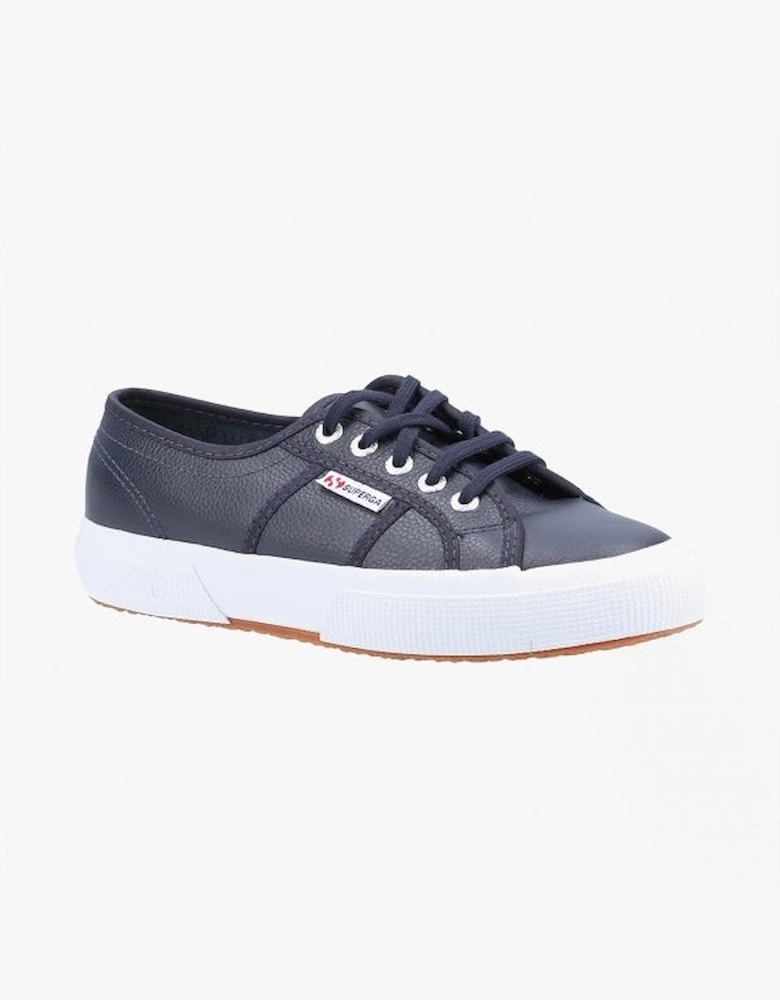 2750 TUMBLED Mens Leather Trainers Blue Navy