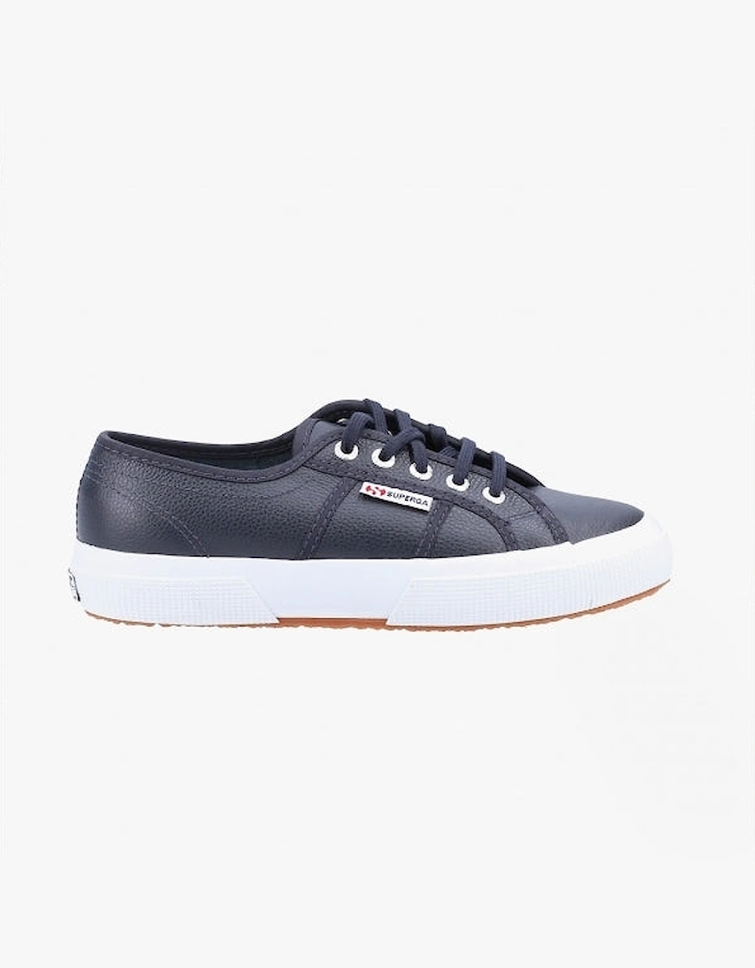 2750 TUMBLED Womens Leather Trainers Blue Navy, 5 of 4