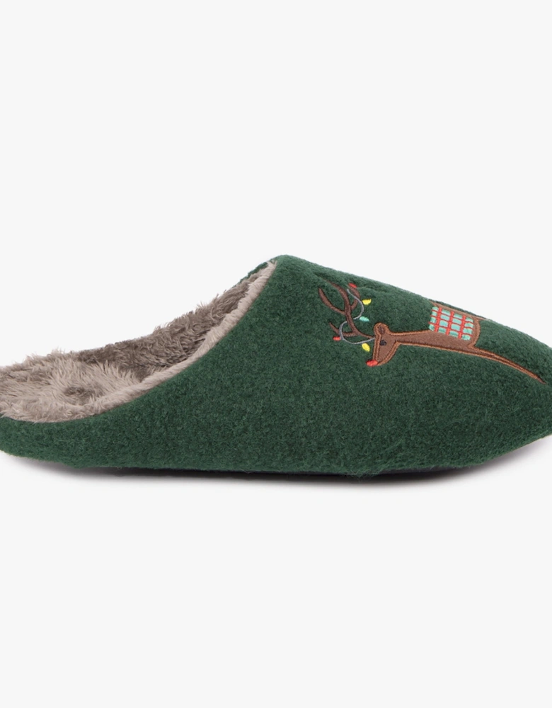 Isotoner NOVELTY Mens Mule Slippers Green