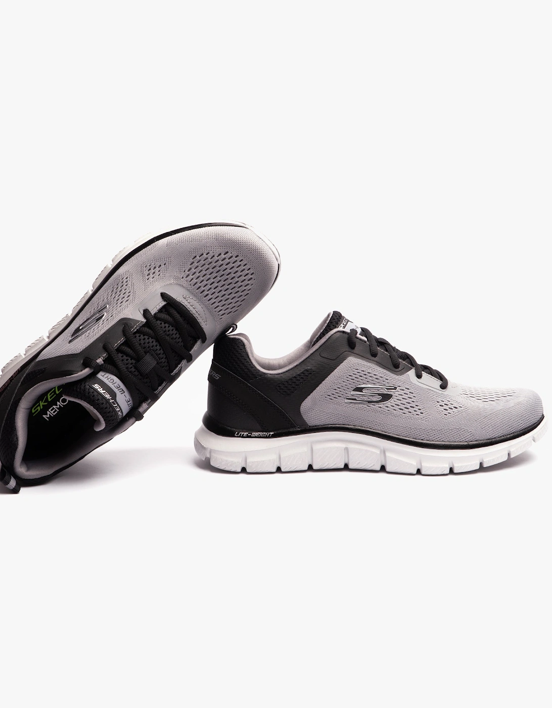 232698/GYBK TRACK - BROADER Mens Trainers Gray/Black