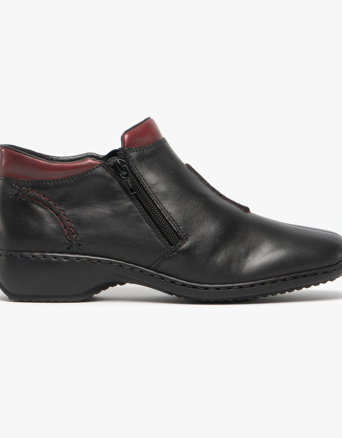 L3882-00 Womens Leather Boots Black, 8 of 7