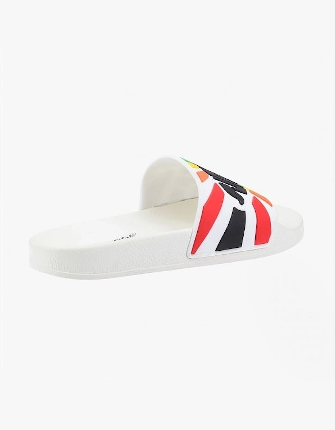 MULTICOLOUR LOGO Womens Slides White/Multicolour