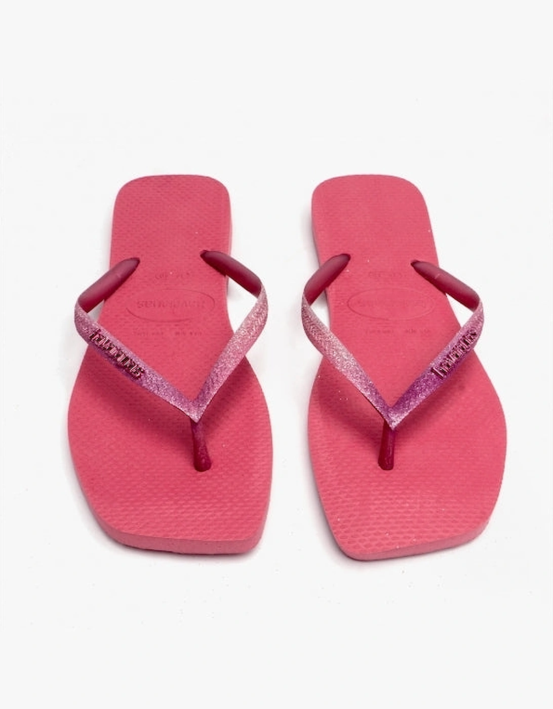 Havaianas Women's Pink Hav Square Glitter Flip-Flops Velvet Rose - - : 6/6.5/7/7.5 Uk Size 6-7