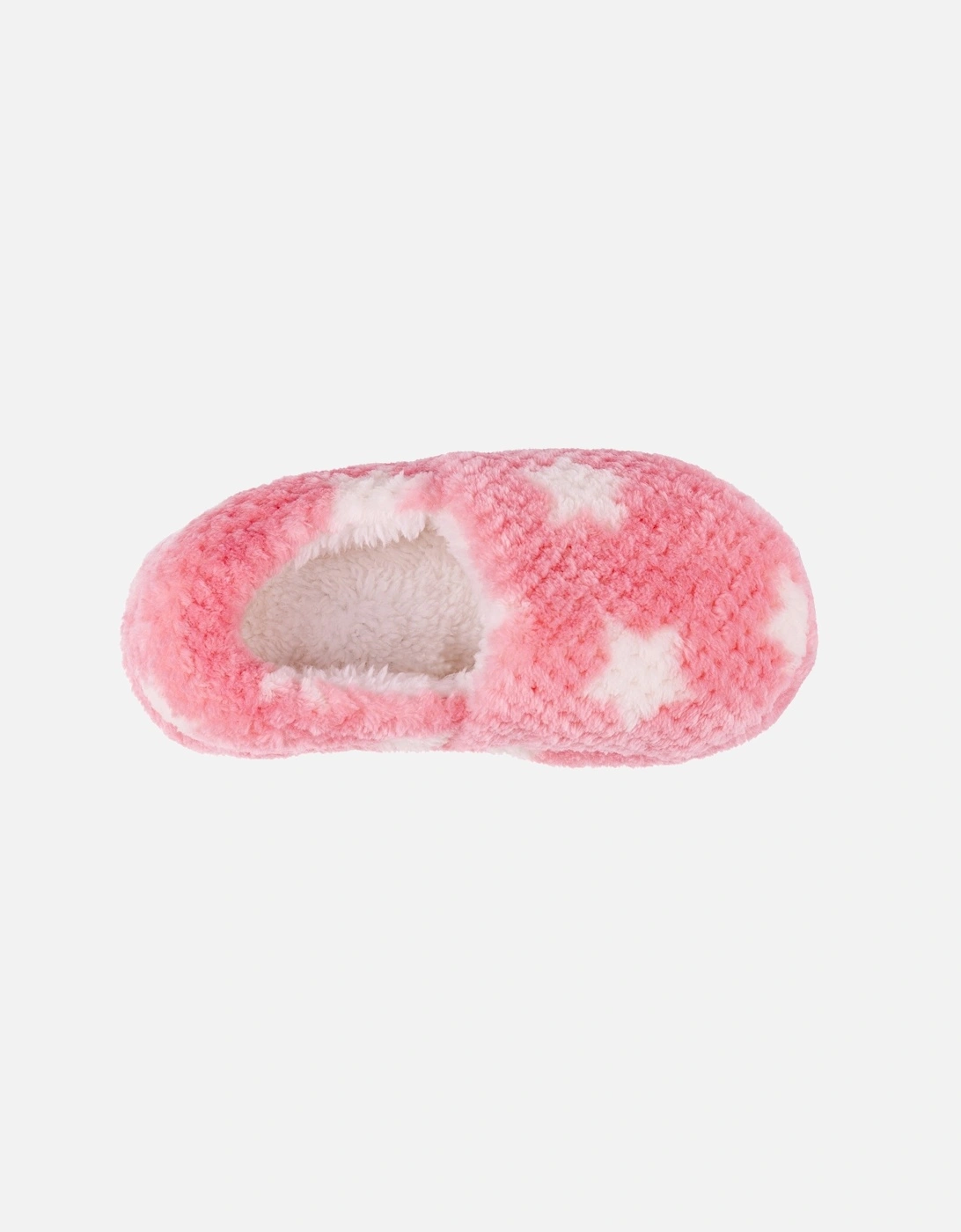 Isotoner PINK STAR Kids Back Slippers Pink