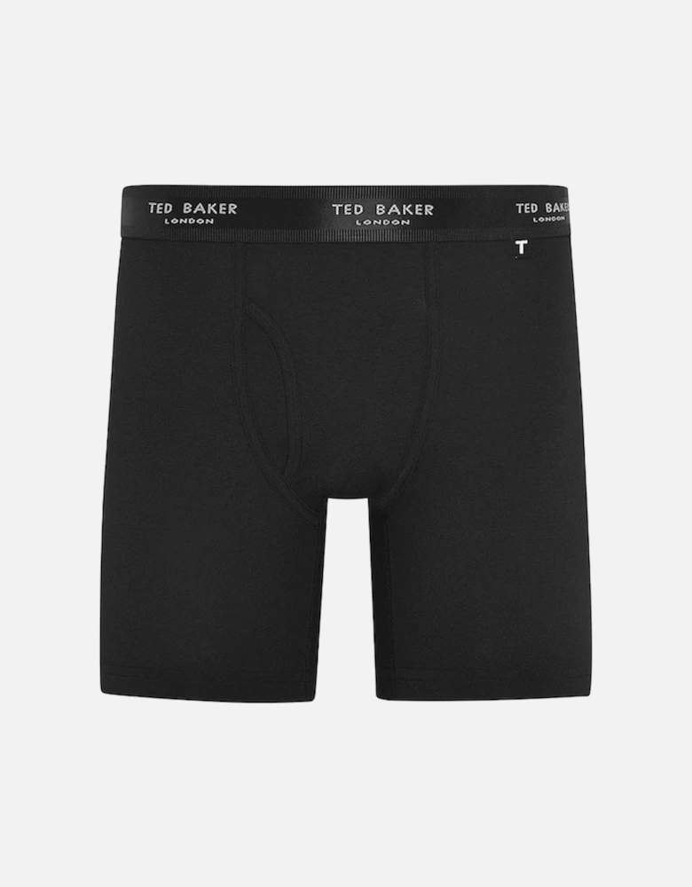 3-Pack Cotton Boxer Briefs Mens Black