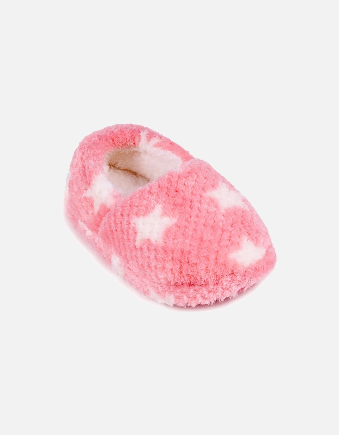 Isotoner PINK STAR Kids Back Slippers Pink