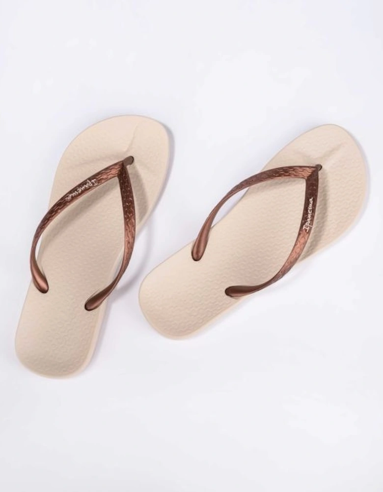 ANATOMICA TAN Womens Flip Flops Bronze Ivory