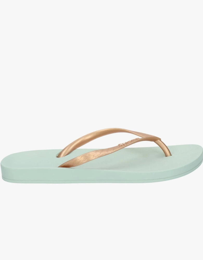 ANATOMICA TAN Womens Flip Flops Gold Mint