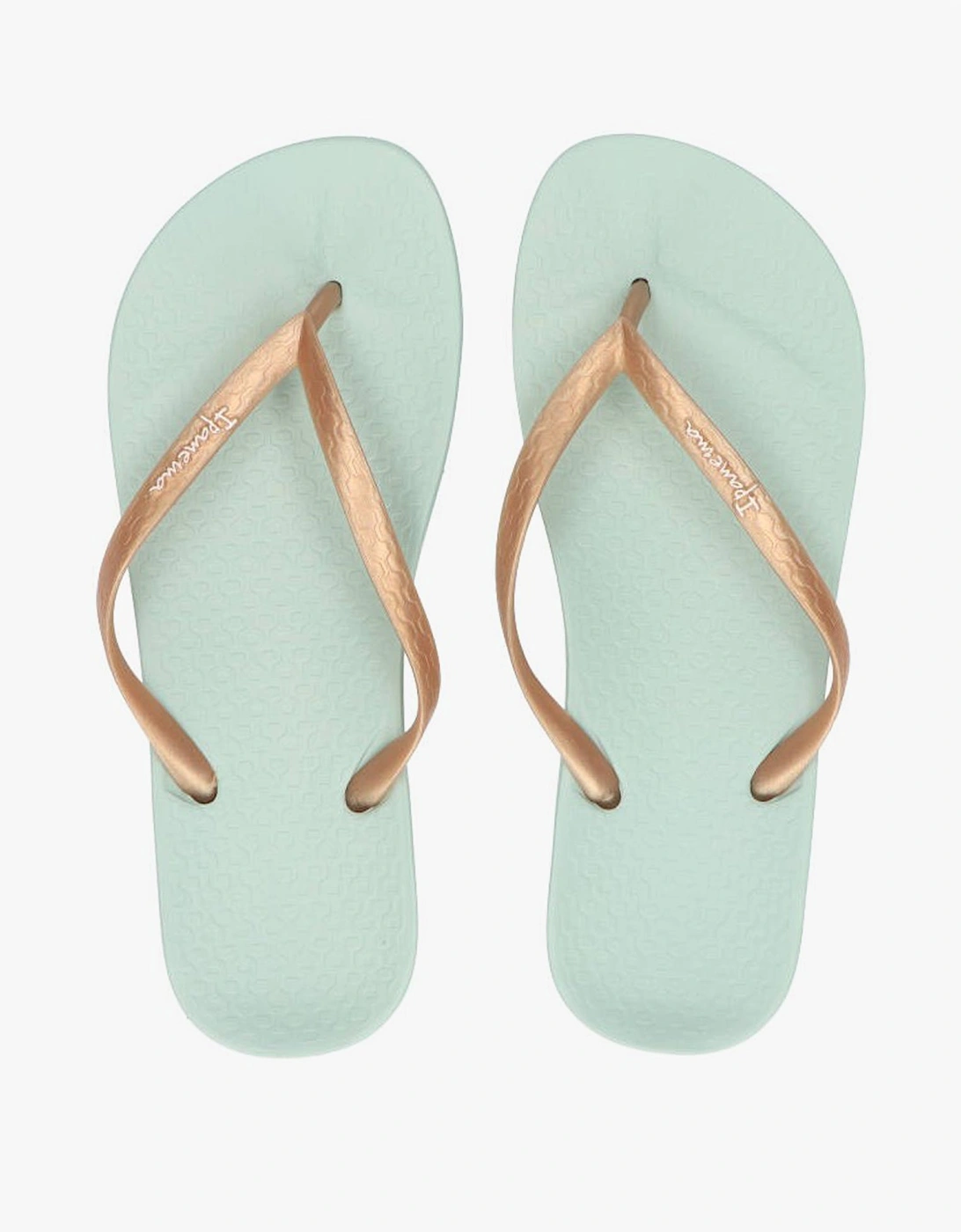 ANATOMICA TAN Womens Flip Flops Gold Mint