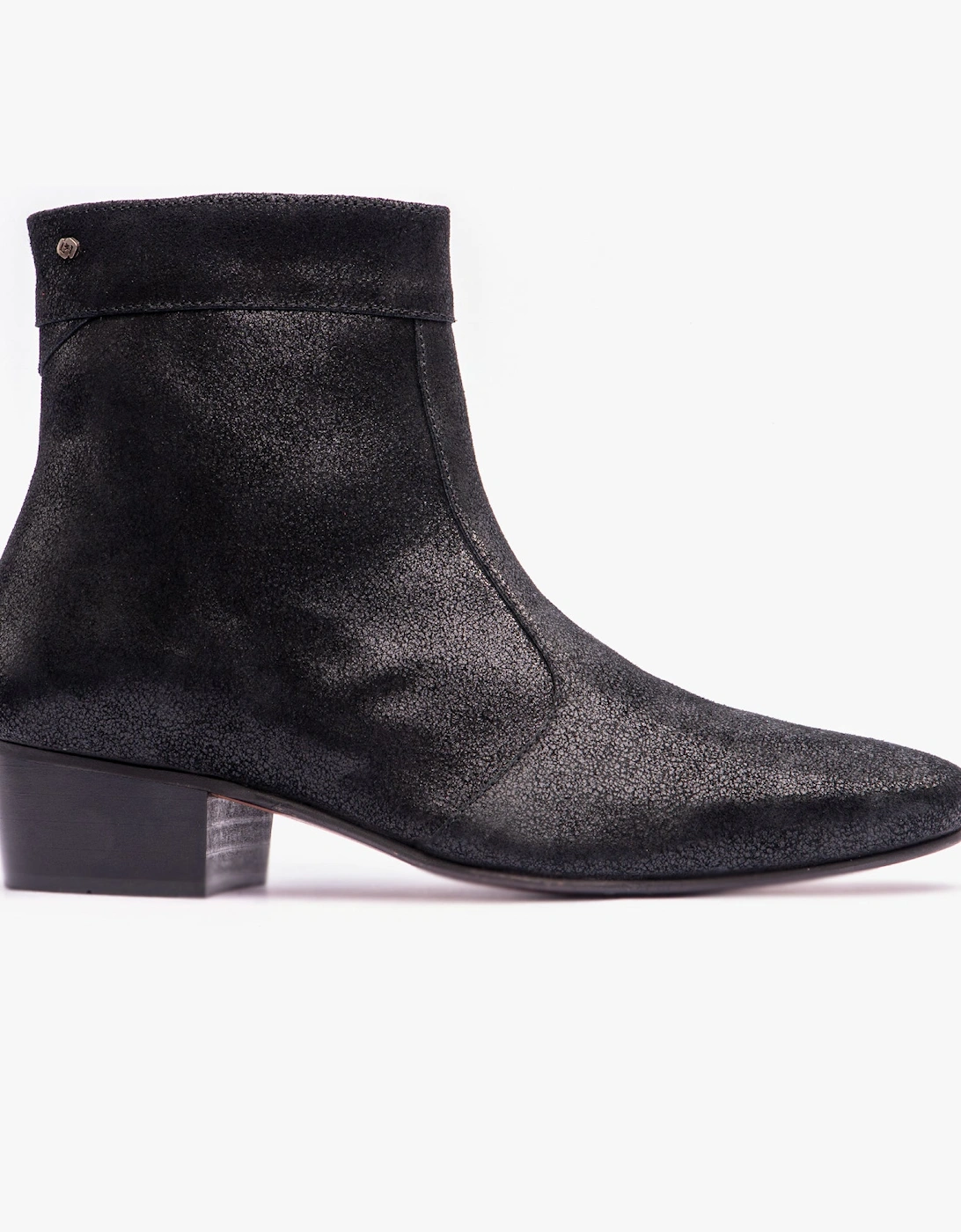 Men's Club Cubano CAESAR Mens Cuban Heel Boots Black Foil - Size: 7