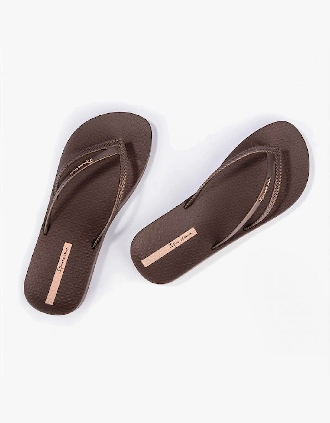 BOSSA SOFT Womens Platform Vegan Flip-Flops Bronze