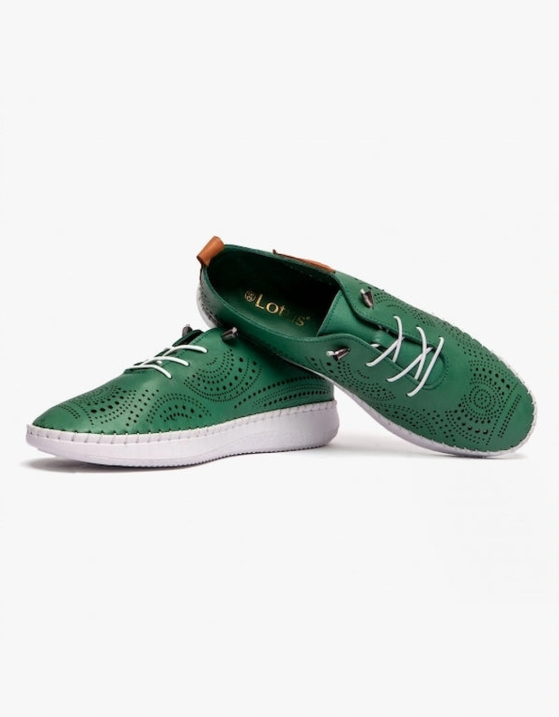 KATYA Womens Bungee-Lace Trainers Green