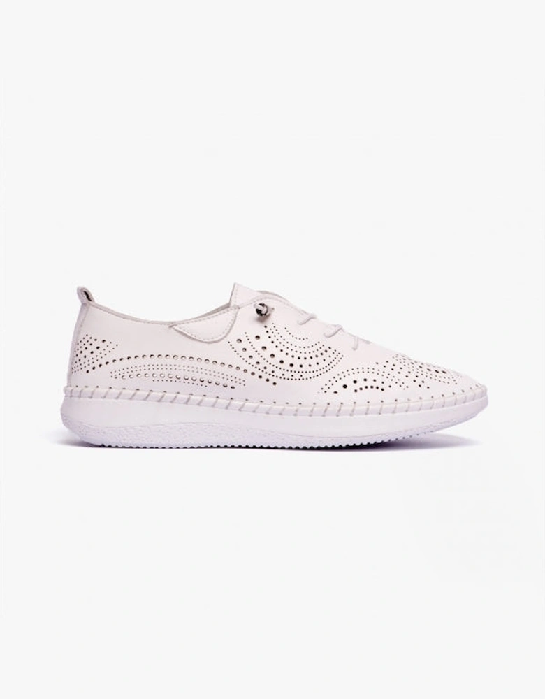 KATYA Womens Bungee-Lace Trainers White