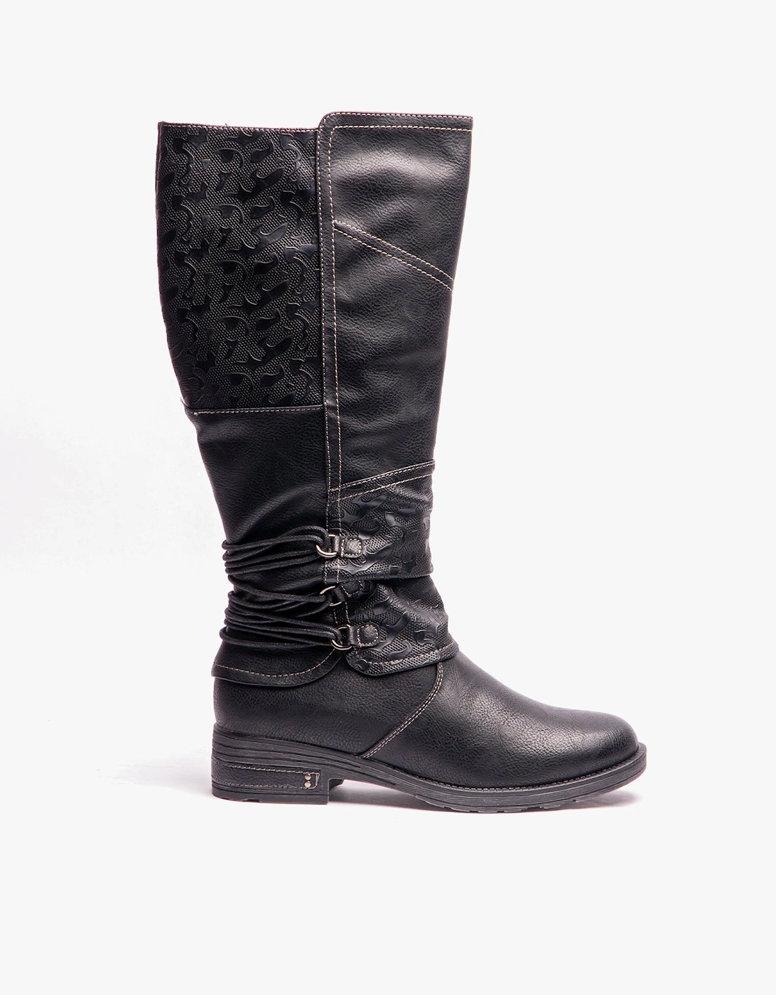 KENZA Womens Boots Black, 6 of 5