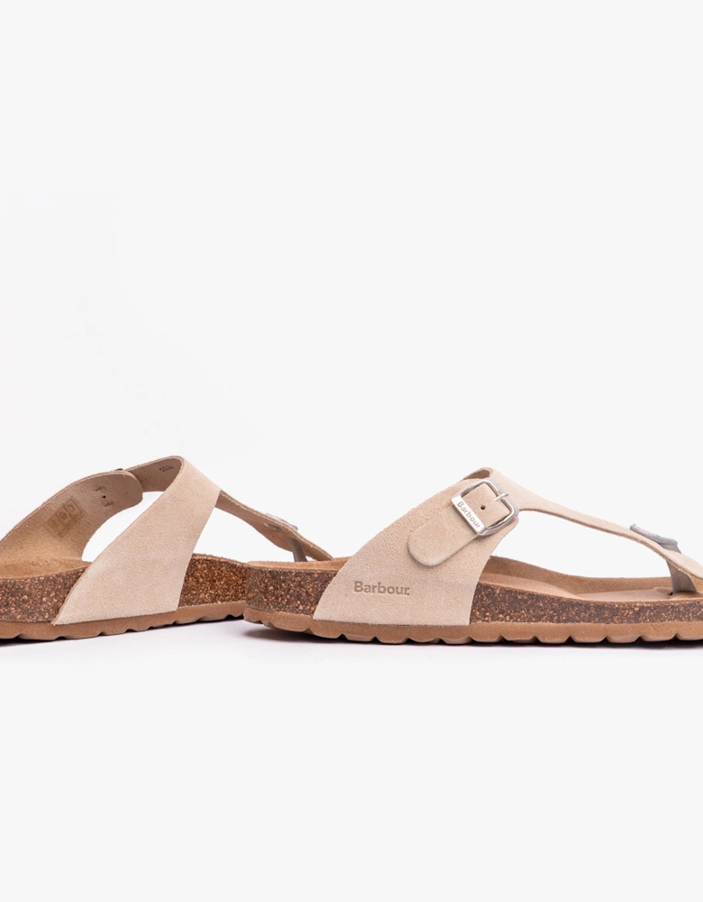 MARGATE Womens Sandals Parchment Suede