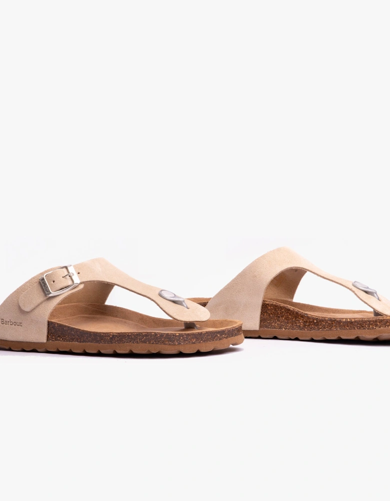 MARGATE Womens Sandals Parchment Suede